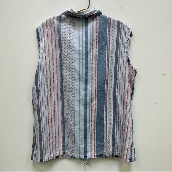 Vintage Miss Fashionality Button Down Tank Blouse - Picture 5 of 7
